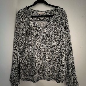 Ann Taylor Loft Leopard Print Blouse